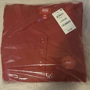 Family Pajamas Men's Long Sleeve Red Tee